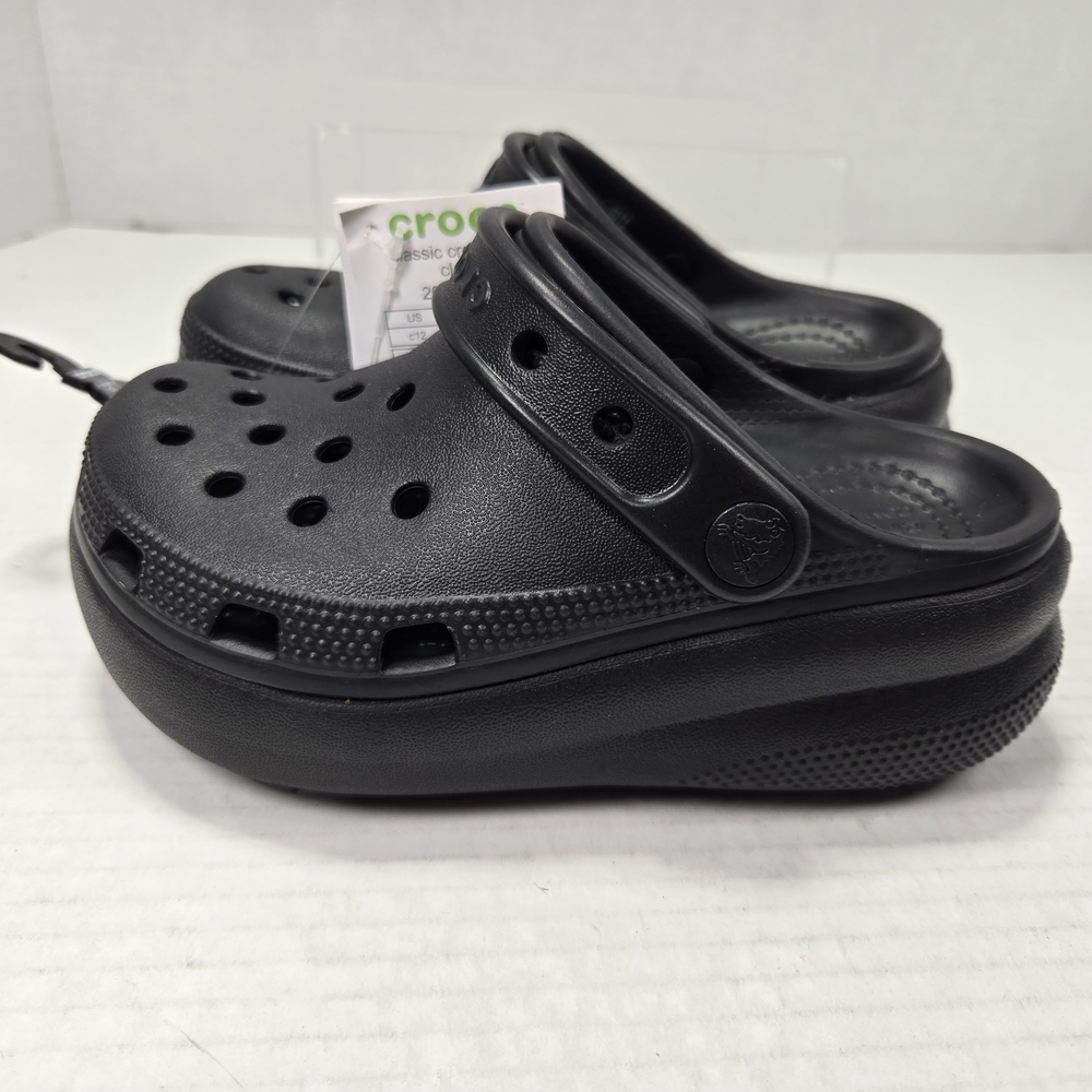 CROCS Unisex Classic Cutie Clog Black Slip-on Sandals Size C12 Toddler - Picture 5 of 10